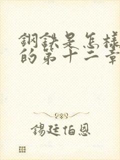 钢铁是怎样炼成的第十二章概括100字