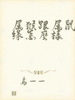 属猴跟属鼠的姻缘怎么样