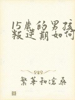 15岁的男孩子叛逆期如何去管教