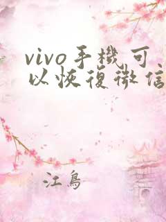 vivo手机可以恢复微信聊天记录吗