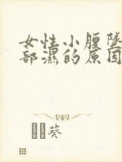 女性小腹坠胀阴部湿的原因