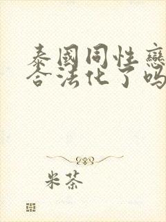 泰国同性恋婚姻合法化了吗