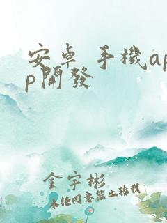 安卓 手机app开发