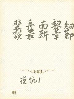 裴舟南黎细姝小说最新章节更新时间