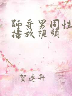 师哥男同性恋可播放视频