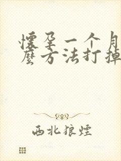 怀孕一个月用什么方法打掉孩子