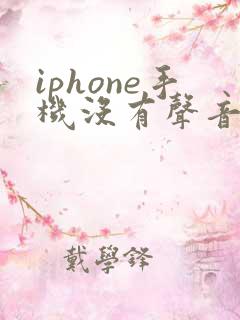 iphone手机没有声音怎么恢复正常