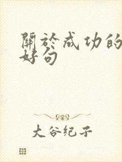 关于成功的好词好句