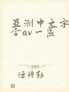 亚洲中文字幕综合av一区