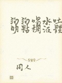 狗狗喝水吐了透明粘稠液体