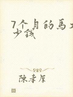 7个月的马犬多少钱