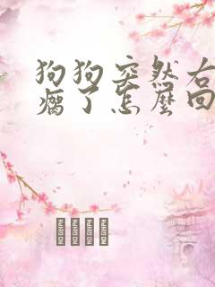 狗狗突然右前腿瘸了怎么回事