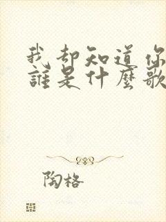 我却知道你为了谁是什么歌