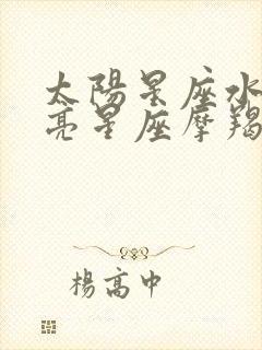 太阳星座水瓶月亮星座摩羯