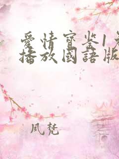 爱情宝鉴1免费播放国语版