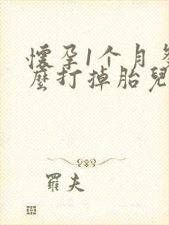 怀孕1个月多怎么打掉胎儿