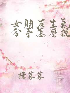 女朋友生气了要分手怎么挽回文案