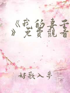 《我的妻子姐姐》免费观看电视剧