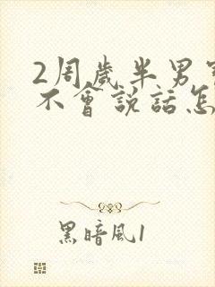 2周岁半男宝宝不会说话怎么办