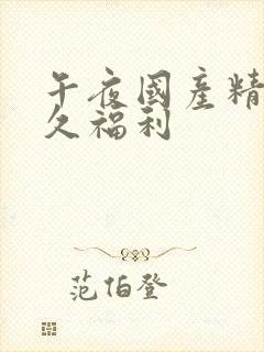 午夜国产精品久久福利