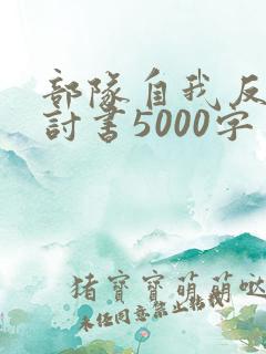 部队自我反省检讨书5000字