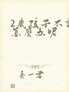 2岁孩子不说话怎么办呢