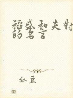 稻盛和夫对工作的名言