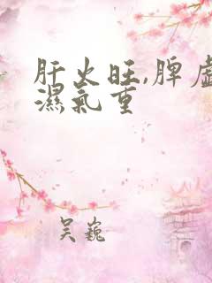 肝火旺,脾虚,湿气重