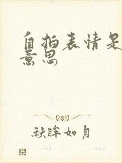 自拍表情是什么意思