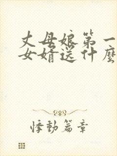 丈母娘第一次见女婿送什么礼物