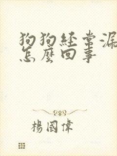 狗狗经常漏尿是怎么回事