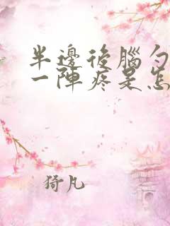 半边后脑勺一阵一阵疼是怎么回事