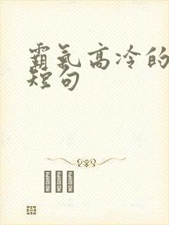 霸气高冷的文案短句