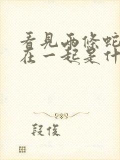 看见两条蛇缠绕在一起是什么预兆