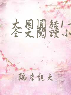 大团圆结1一6全文阅读小说