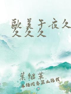 欧美午夜久久久久久久