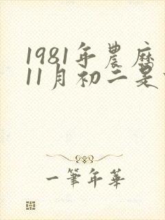 1981年农历11月初二是什么星座