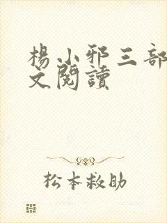 杨小邪三部曲全文阅读