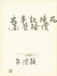 出事故撞死人了,怎么赔偿