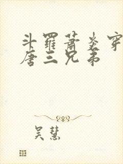 斗罗萧炎穿成越唐三兄弟