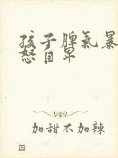 孩子脾气暴躁易怒自卑