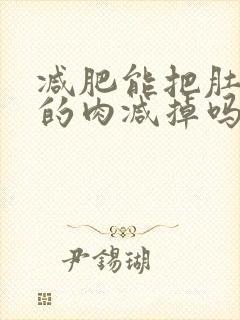 减肥能把肚子上的肉减掉吗