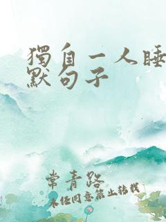 独自一人睡的幽默句子