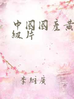 中国国产黄色一级片