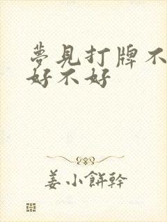 梦见打牌不胡牌好不好