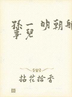 孙一 明朝那些事儿