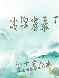 小狗吃多了呕吐吃什么药