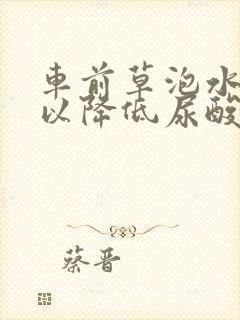 车前草泡水喝可以降低尿酸吗