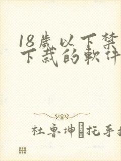 18岁以下禁止下栽的软件