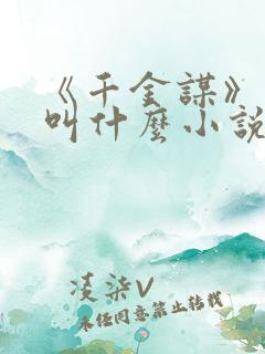 《千金谋》原著叫什么小说